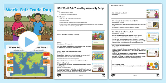 World Fair Trade Day Assembly Pack (teacher made) - Twinkl