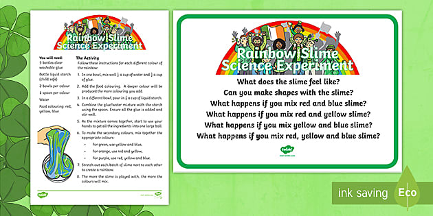 Rainbow Slime Science Experiment