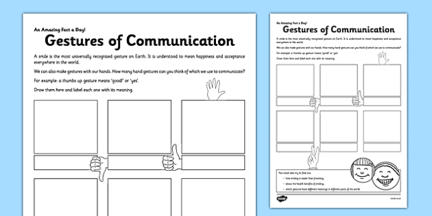 body language in english worksheet worksheet