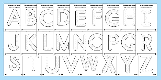 Uppercase Letters A Z Dot Marker Formation Activities