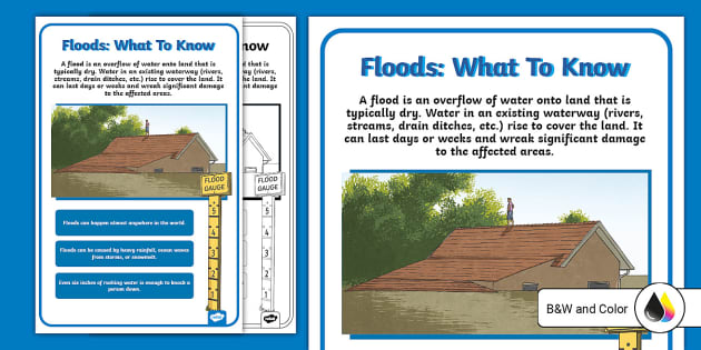 Floods Informational Poster for 3rd-5th Grade - Twinkl