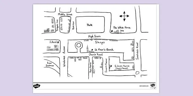 Location map of house plot area simple design drawing - Cadbull