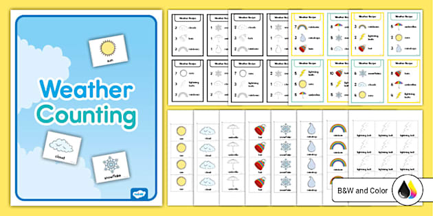 Weather Counting Recipe Activity Cards for PK-K - Twinkl