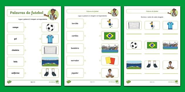 Alfabetização - Atividades sobre a Copa do mundo - Jogo de