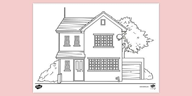 House Colouring Book Pages | Colouring Sheets (teacher made)