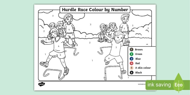 FREE! - Hurdle Race Colour By Number (teacher made) - Twinkl