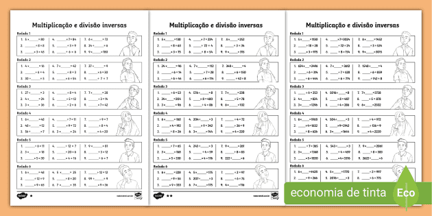 Atividades De Matematica 4 Ano Multiplicação E Divisão - Clickandgo