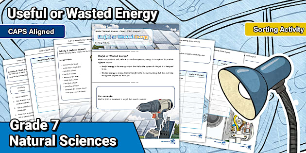 Grade 7 – NS – Term 3 – Useful or Wasted Energy – Sorting Activity ...