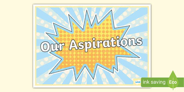 Our Aspirations Display Poster (teacher made) - Twinkl