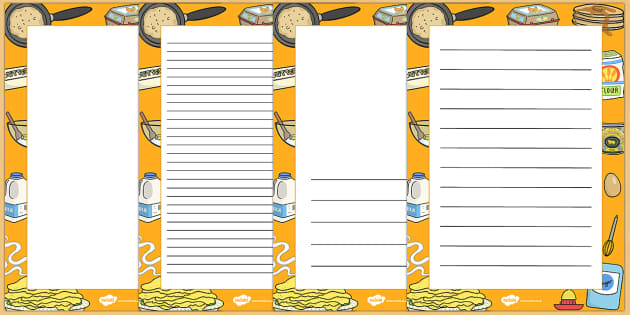 Pancake Day Decorative Page Border - pancake day, page border