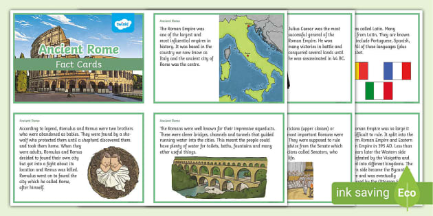 Ancient Rome Fact Cards Ancient Rome Fact Cards
