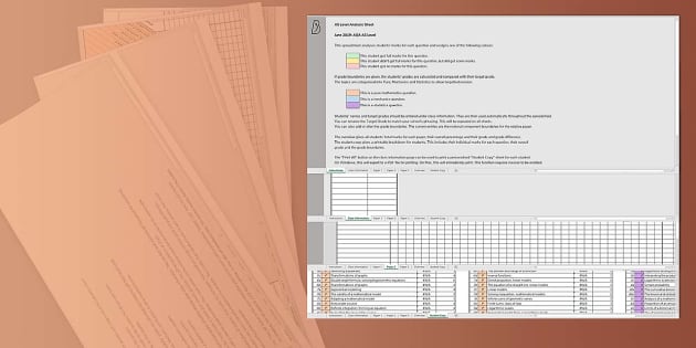 👉 Analysis Grid: Edexcel A Level June 2019 (teacher made)