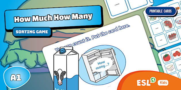 How Much / How Many Sorting Game [Kids, A1]
