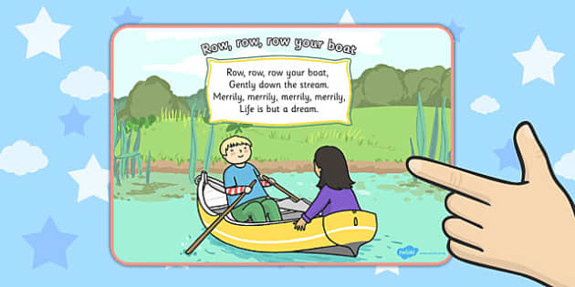 Row Row Row Your Boat | Nursery Rhymes - Display Poster