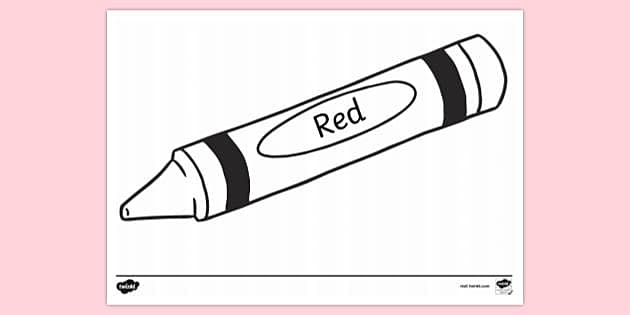 red crayons Coloring Page  Red crayon, Color red activities