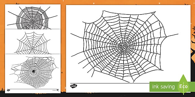 Blank Spider Webs (teacher made) - Twinkl