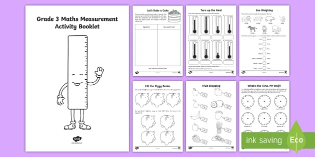 grade 3 maths measurement activity booklet teacher made