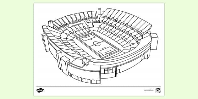 FREE Football Stadium Colouring Colouring Sheets