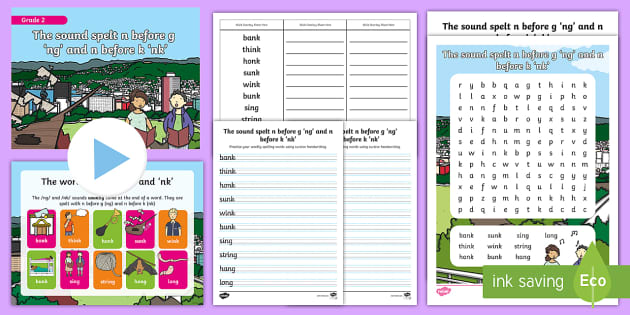 Grade Phonics Ng Nk Spelling Pack L Enseignant A Fait