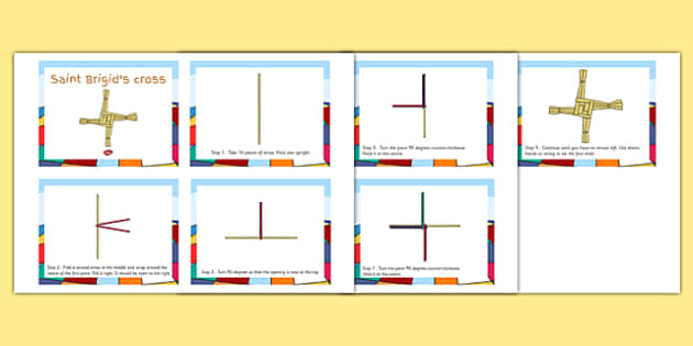 How To Make A St Brigids Cross Worksheet Twinkl 7265