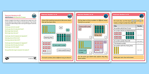 👉 White Rose Maths Supporting Represent Numbers to 50