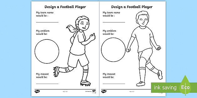 Design A Football Team Worksheet Primary Resources