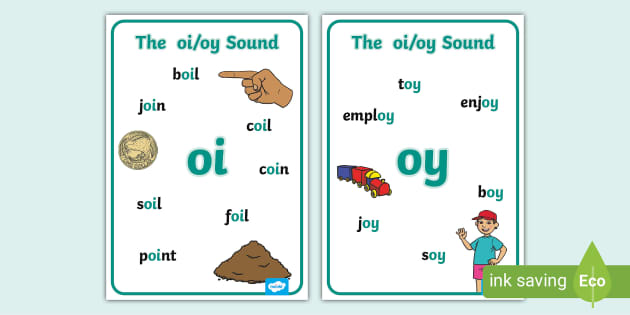 Vowel Digraph oi/oy Sound Display Posters - Twinkl