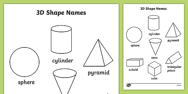 coloring pages of 3d shapes