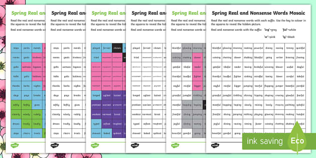 worksheets phonics 6 phase Phonics Spring Phase / Worksheet 6 Sheet Mosaic Activity