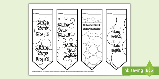 International Dot Day Colouring Bookmarks teacher Made 