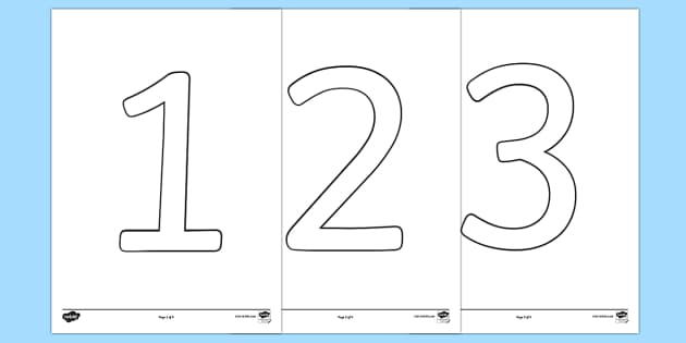 Number Outline (0-9) Colouring Pages (teacher made) - Twinkl