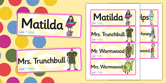 Word Cards to Support Teaching on Matilda - matilda, roald dahl