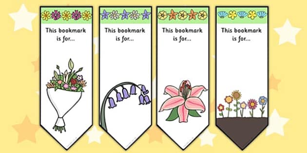 Flower Bookmarks (teacher made) - Twinkl