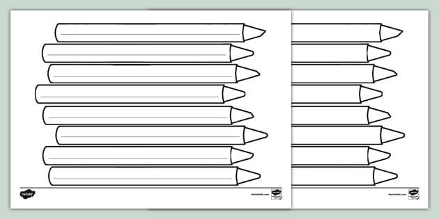 Crayon Writing Template (teacher made) - Twinkl