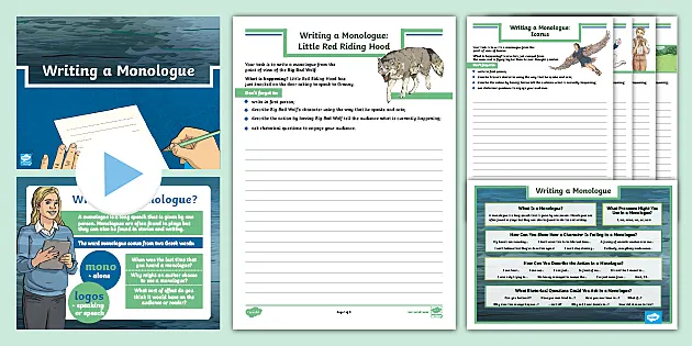 Monologue Writing Template – Resource Pack – KS2