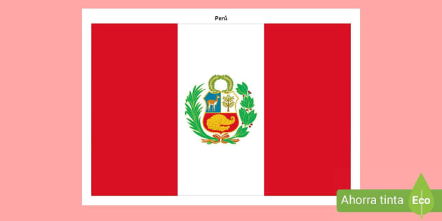 Póster Bandera Del Perú Teacher Made Twinkl 7297