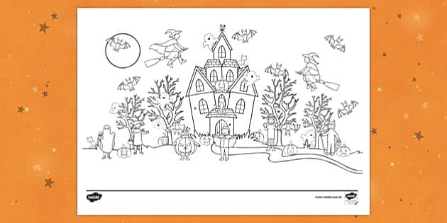 10 Desenhos Assustadores de Halloween para Imprimir e Colorir!