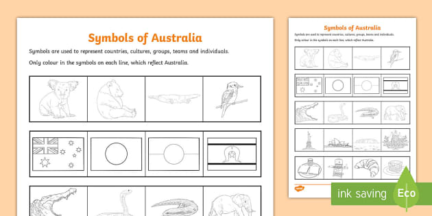 Symbols of Australia Worksheet (teacher made) Twinkl Symbols of Australia Worksheet (teacher made) Twinkl