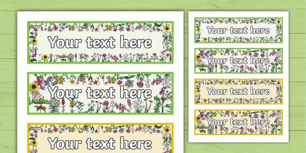 Canadian Spring Flowers Editable Name Cards (teacher made)
