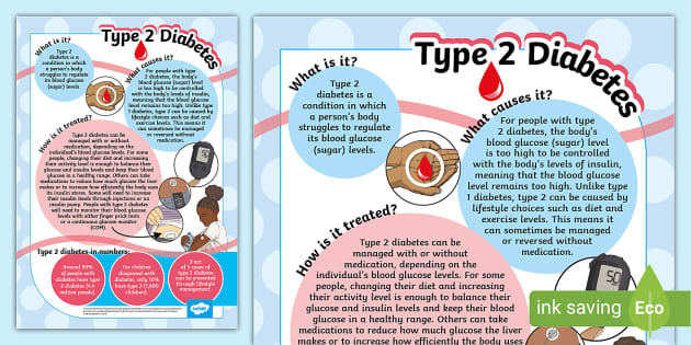Type 2 Diabetes Information Poster - (Teacher-Made)
