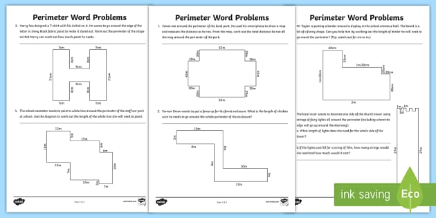 word problems for area and perimeter worksheets