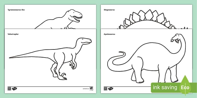 Dinosaur Games online - Dinosaur coloring pages