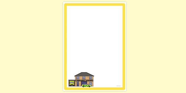 FREE! - Ambulance Station Page Border | Page Borders | Twinkl