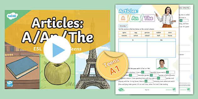 ESL Articles: A/An/The Lesson Pack (teacher made) - Twinkl