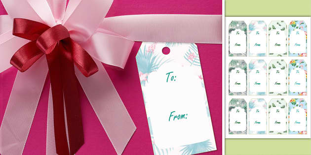 Tropical Gift Tags | Twinkl Party (teacher made) - Twinkl