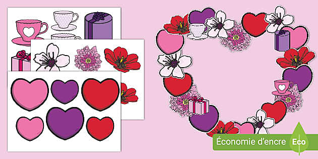 Sticker Couronne de Coeurs Saint-Valentin
