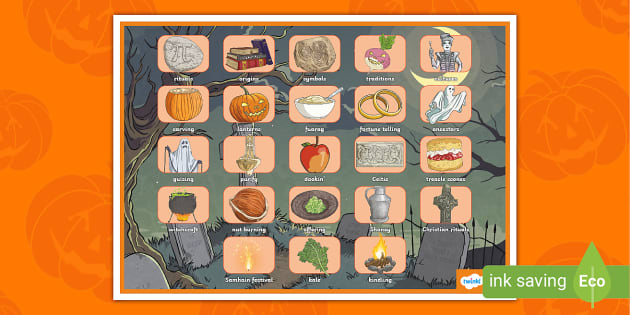 Halloween Traditions in Scotland Word Mat (teacher made)