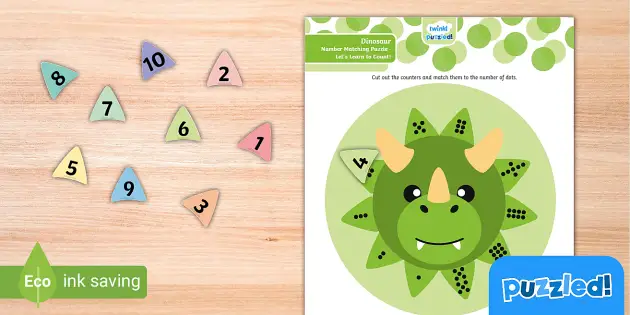 Dinosaur Counting. Free Games, Activities, Puzzles, Online for kids, Preschool, Kindergarten