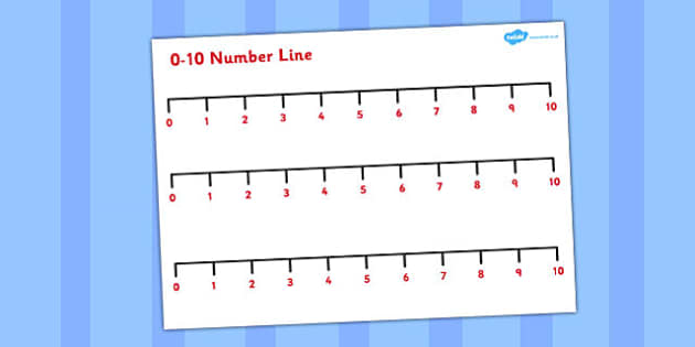 0-10 Number Line - number line, number, line, 0-10, 10, 0, lines