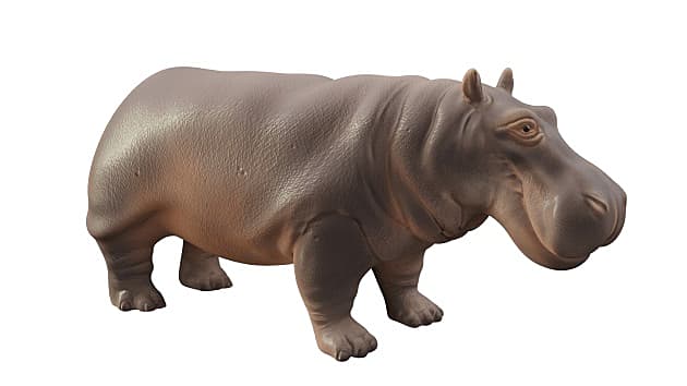 3D Model: Mammals - Common Hippopotamus (teacher made)